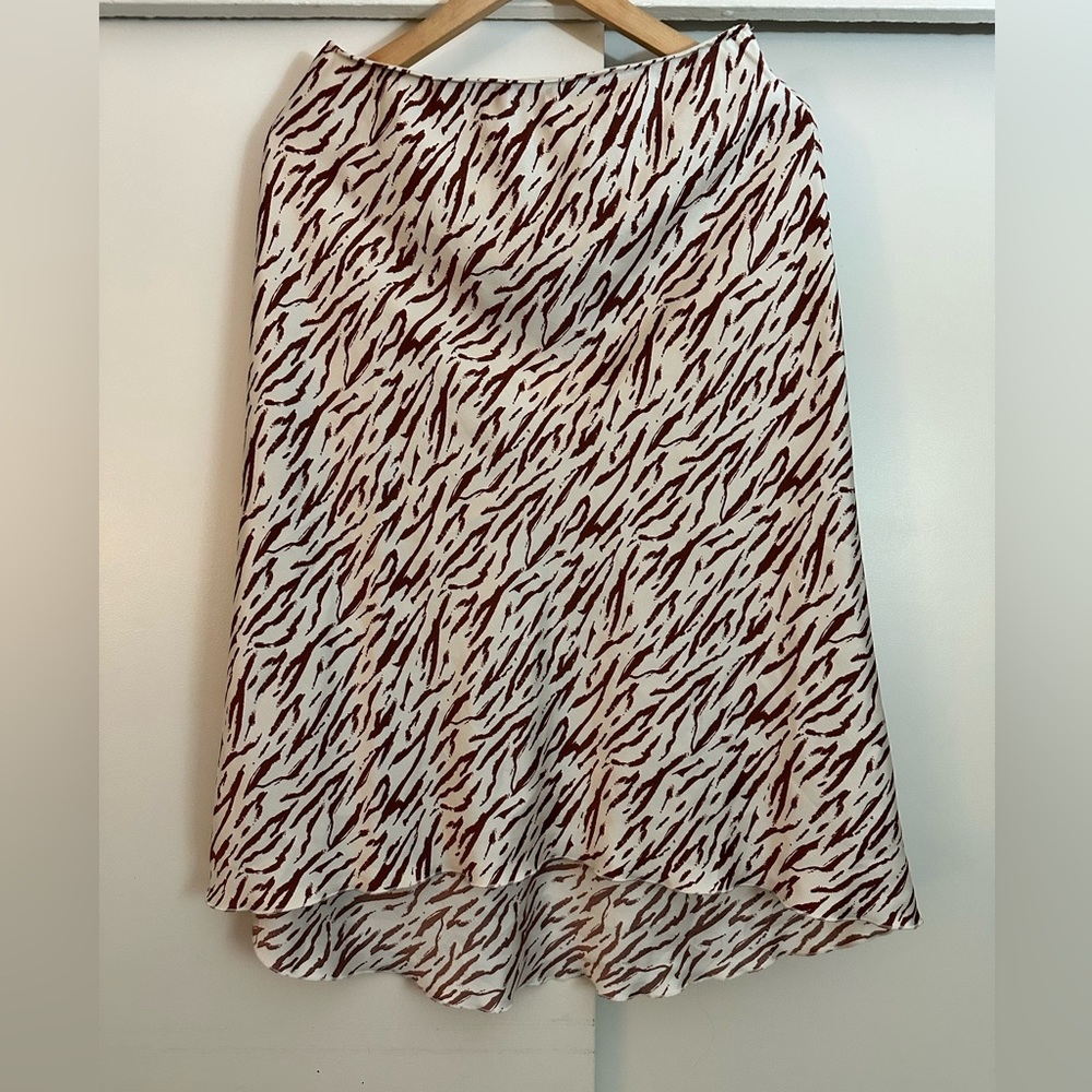 Tiger print a-line slip skirt